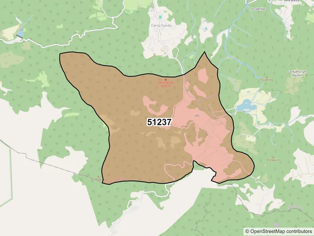 Mapa del código postal 51237, Valle de Bravo, México