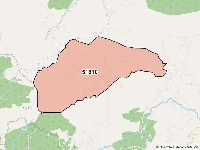 Mapa del código postal 51810, Zacualpan, México
