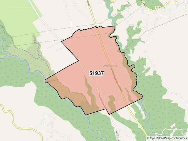Mapa del código postal 51937, Ixtapan de la Sal, México