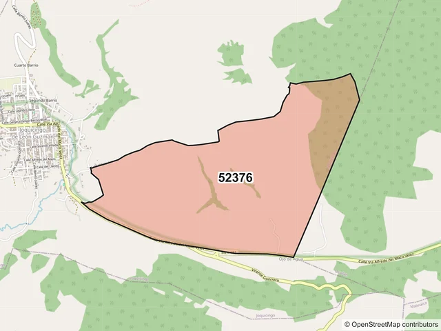 Mapa del código postal 52376, Joquicingo, México