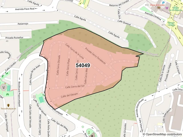 Mapa del código postal 54049, Tlalnepantla de Baz, México
