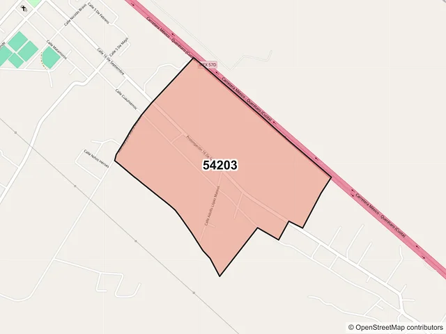 Mapa del código postal 54203, Polotitlán, México