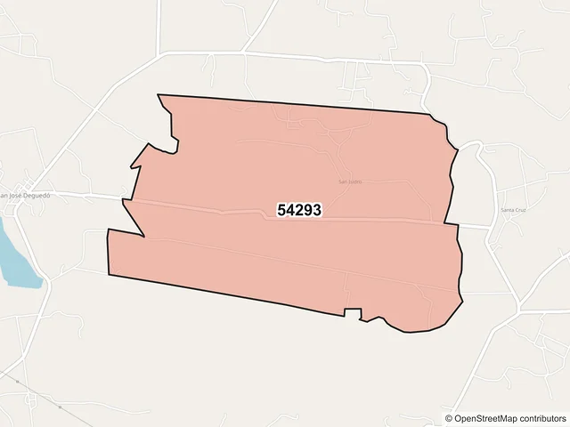 Mapa del código postal 54293, Soyaniquilpan de Juárez, México