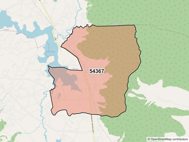 Mapa del código postal 54367, Chapa de Mota, México