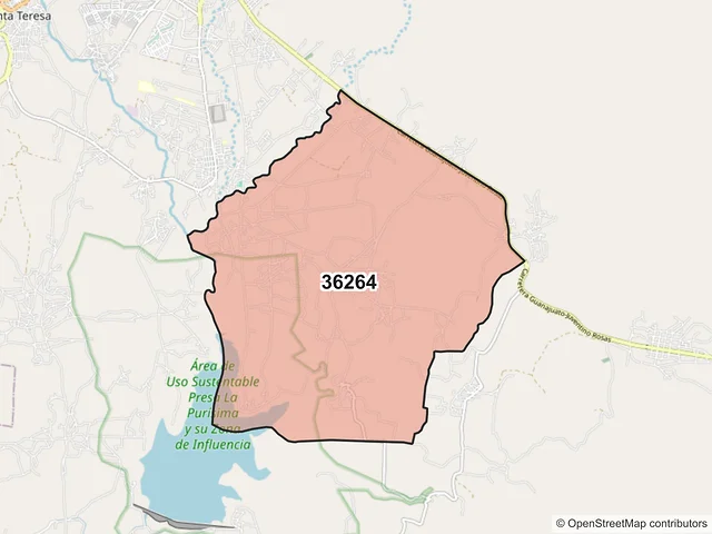Mapa del código postal 36264, Guanajuato, Guanajuato