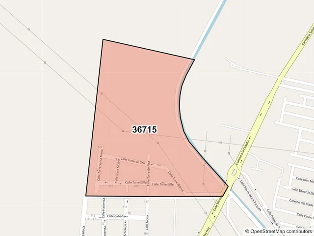 Mapa del código postal 36715, Salamanca, Guanajuato
