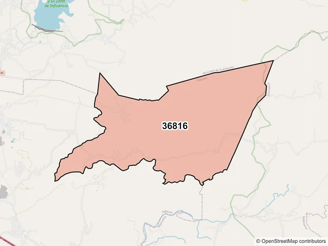 Mapa del código postal 36816, Irapuato, Guanajuato