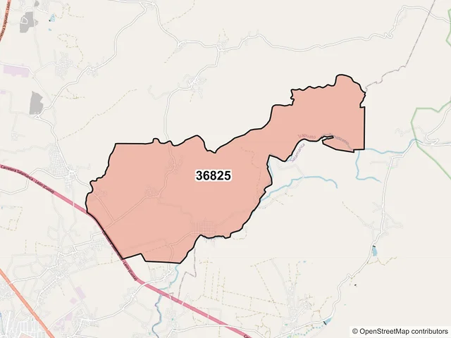 Mapa del código postal 36825, Irapuato, Guanajuato