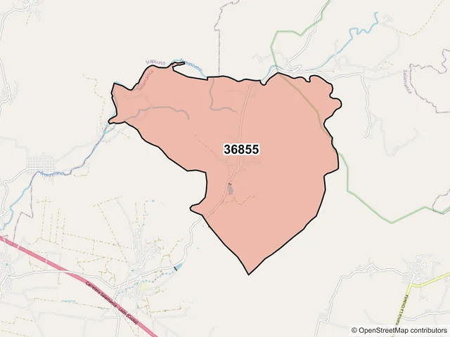 Mapa del código postal 36855, Salamanca, Guanajuato