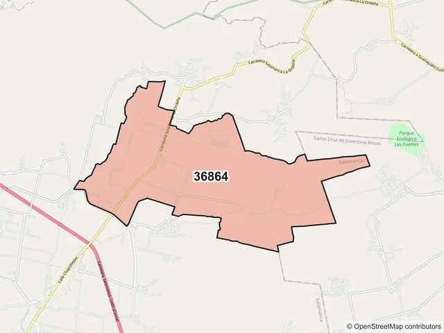 Mapa del código postal 36864, Salamanca, Guanajuato