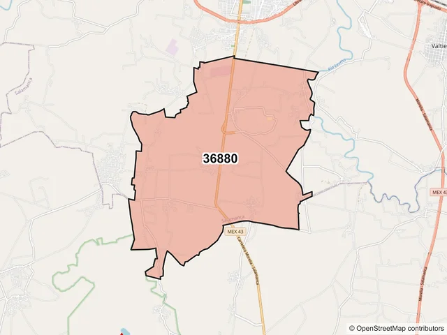 Mapa del código postal 36880, Salamanca, Guanajuato