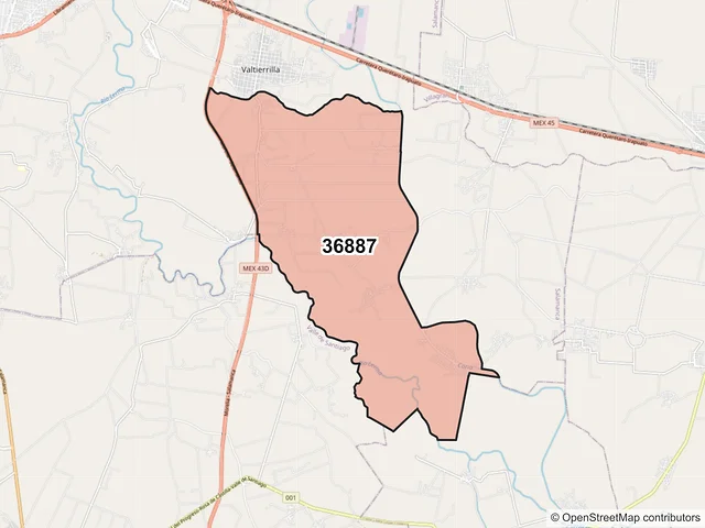 Mapa del código postal 36887, Salamanca, Guanajuato