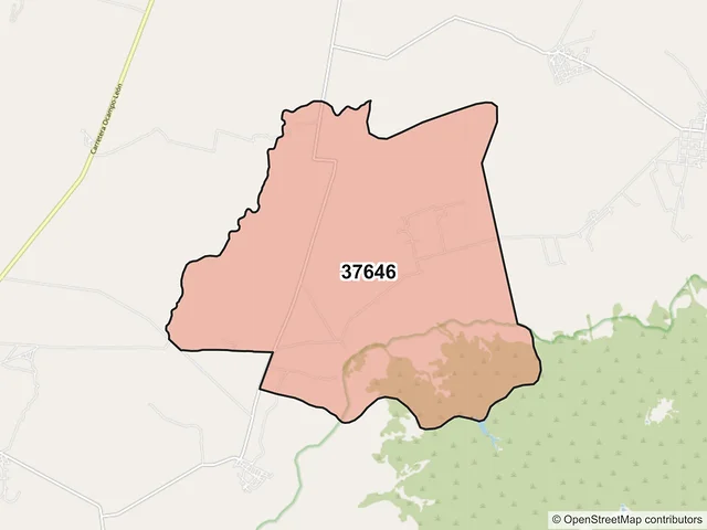 Mapa del código postal 37646, Ocampo, Guanajuato