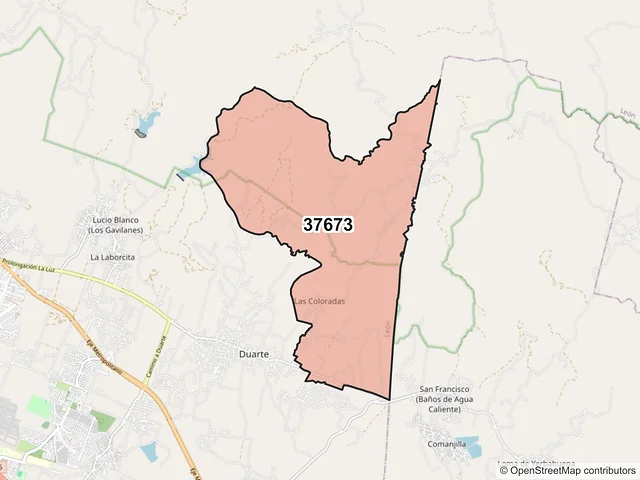 Mapa del código postal 37673, León, Guanajuato