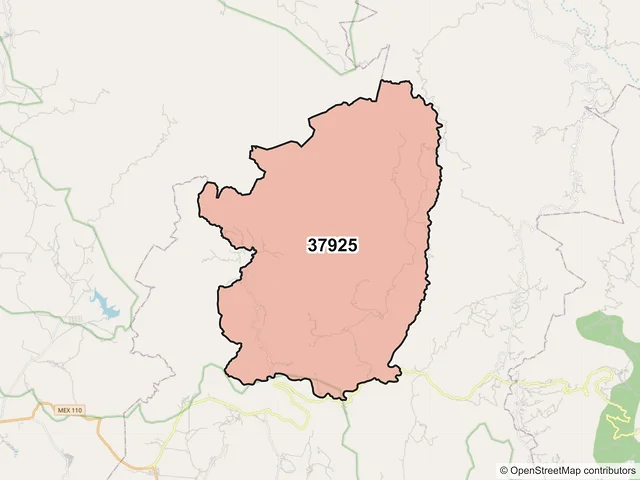 Mapa del código postal 37925, Victoria, Guanajuato
