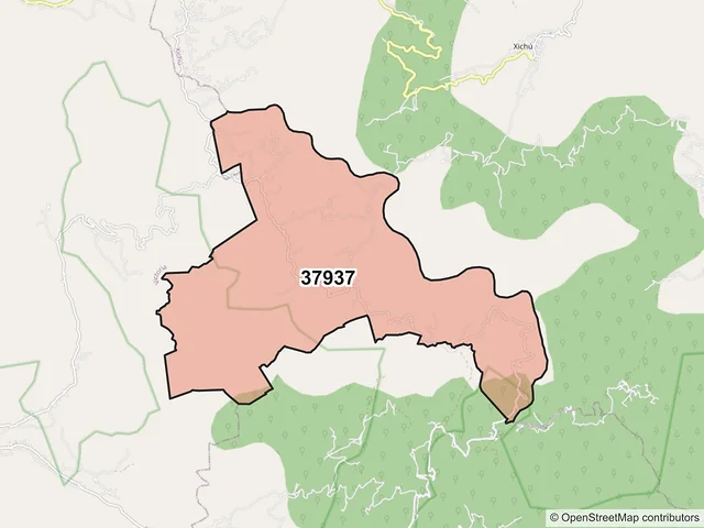 Mapa del código postal 37937, Xichú, Guanajuato