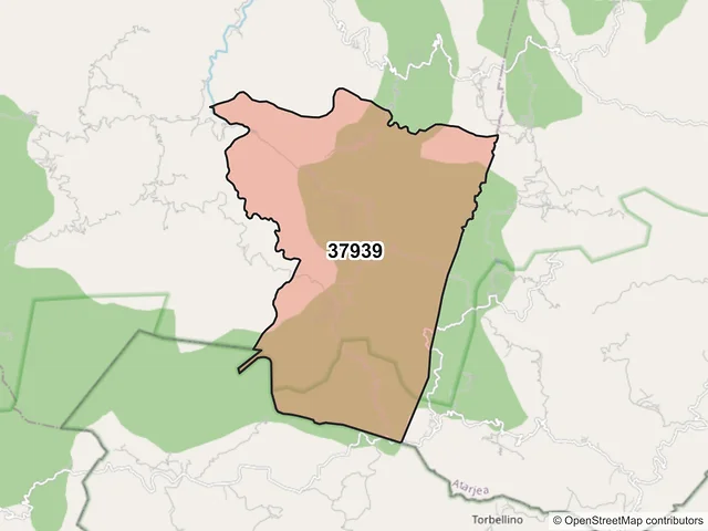 Mapa del código postal 37939, Xichú, Guanajuato