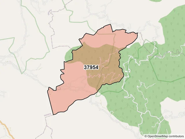 Mapa del código postal 37954, Santa Catarina, Guanajuato