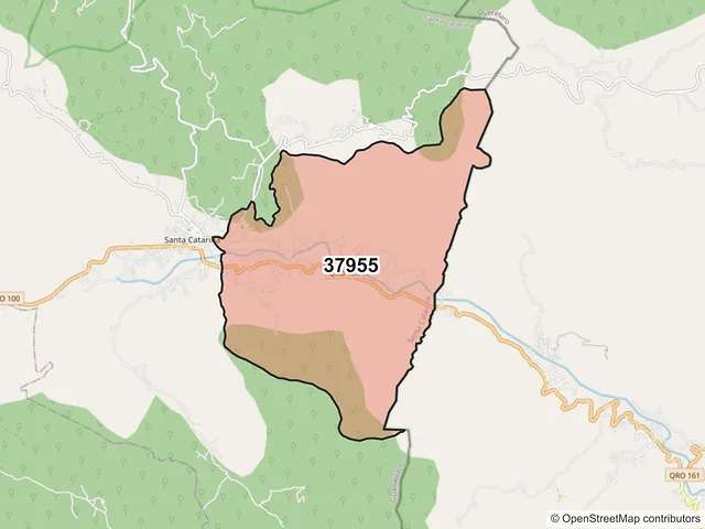 Mapa del código postal 37955, Santa Catarina, Guanajuato