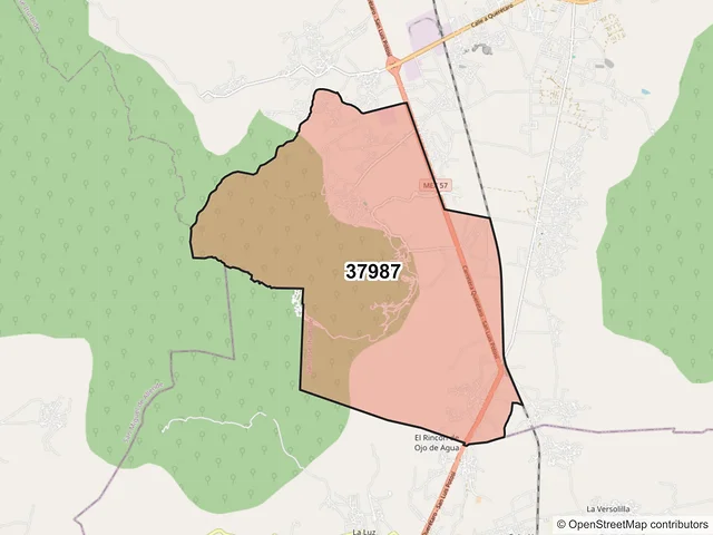 Mapa del código postal 37987, San José Iturbide, Guanajuato