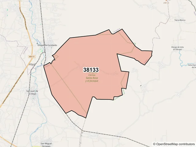 Mapa del código postal 38133, Celaya, Guanajuato