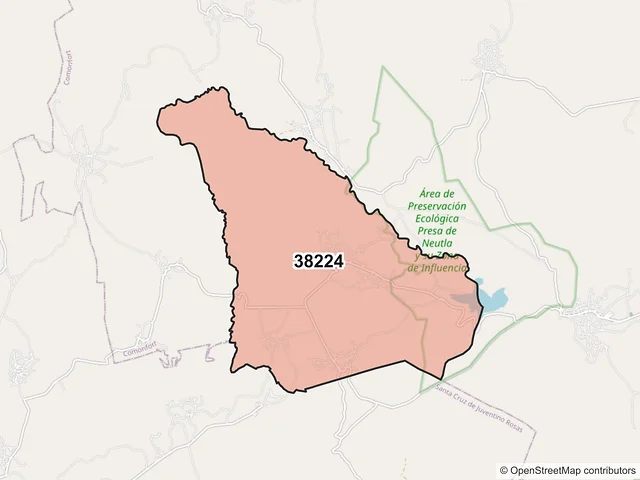 Mapa del código postal 38224, Comonfort, Guanajuato
