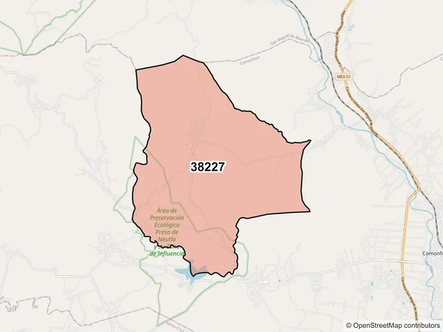 Mapa del código postal 38227, Comonfort, Guanajuato