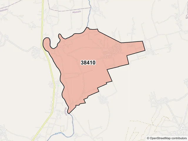 Mapa del código postal 38410, Valle de Santiago, Guanajuato