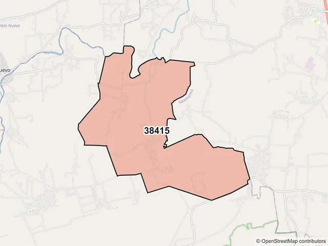 Mapa del código postal 38415, Valle de Santiago, Guanajuato