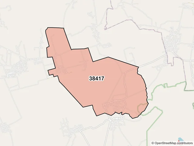 Mapa del código postal 38417, Valle de Santiago, Guanajuato