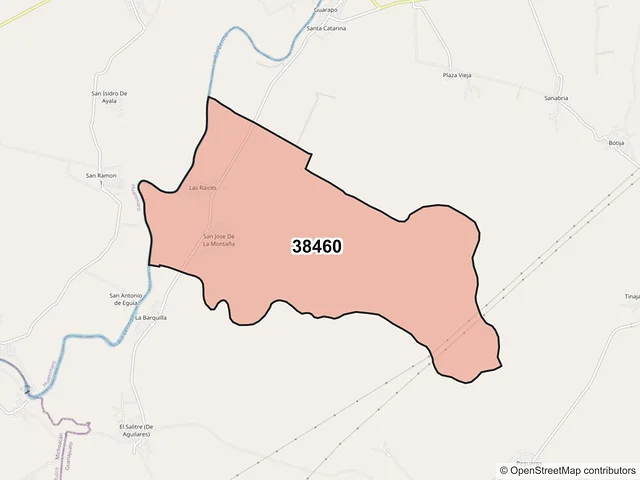 Mapa del código postal 38460, Valle de Santiago, Guanajuato