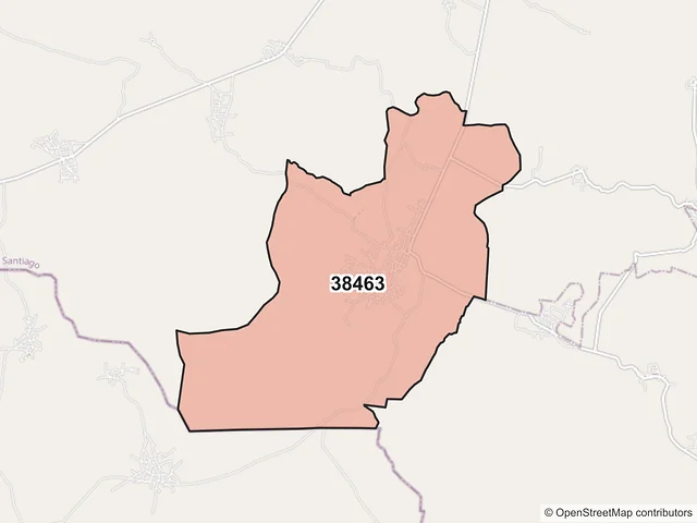 Mapa del código postal 38463, Valle de Santiago, Guanajuato