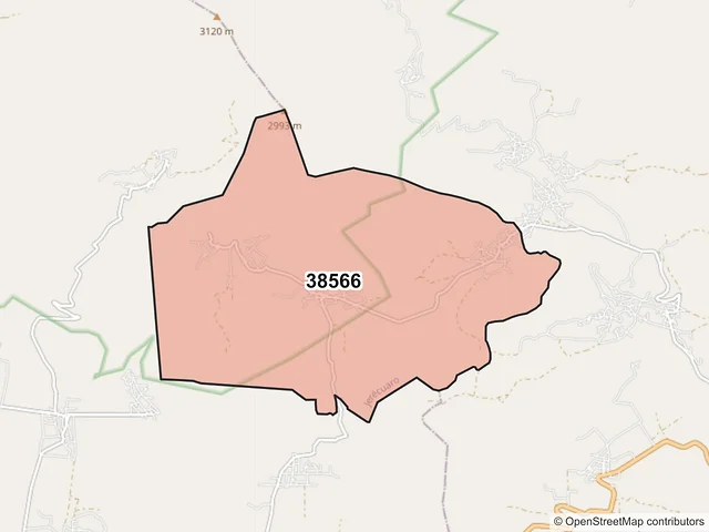 Mapa del código postal 38566, Jerécuaro, Guanajuato