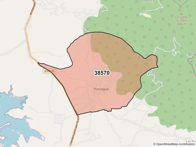 Mapa del código postal 38570, Jerécuaro, Guanajuato