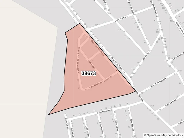 Mapa del código postal 38673, Acámbaro, Guanajuato