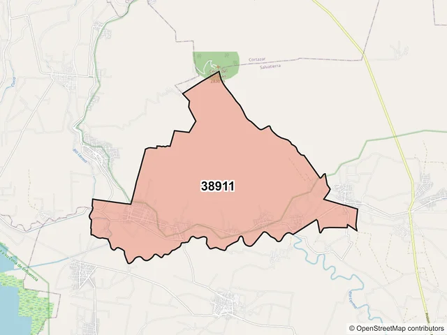 Mapa del código postal 38911, Salvatierra, Guanajuato