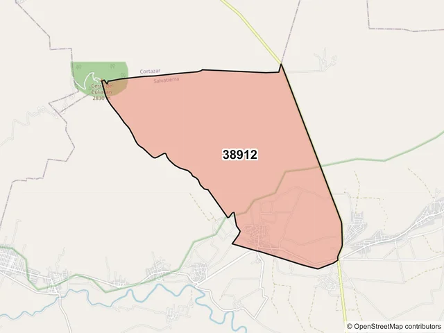 Mapa del código postal 38912, Salvatierra, Guanajuato