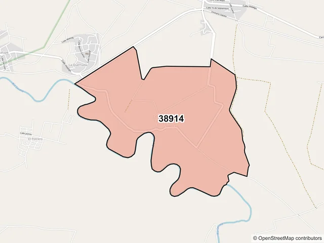 Mapa del código postal 38914, Salvatierra, Guanajuato