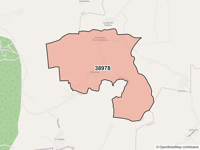 Mapa del código postal 38978, Santiago Maravatío, Guanajuato