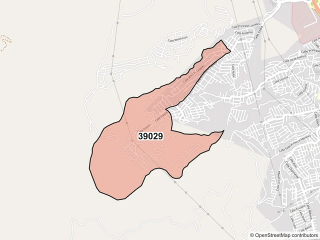 Mapa del código postal 39029, Chilpancingo de los Bravo, Guerrero