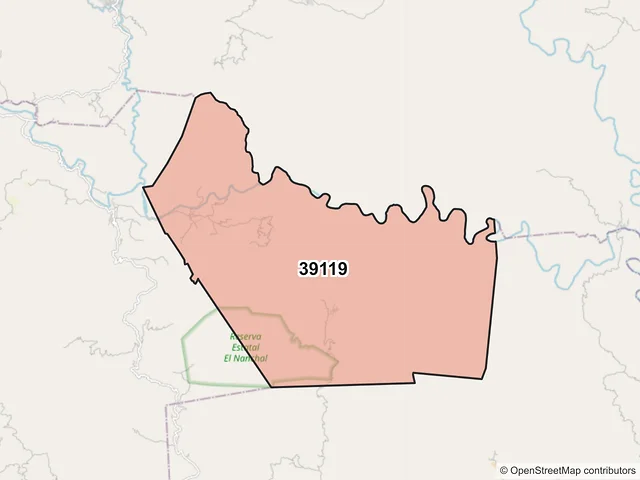 Mapa del código postal 39119, Chilpancingo de los Bravo, Guerrero