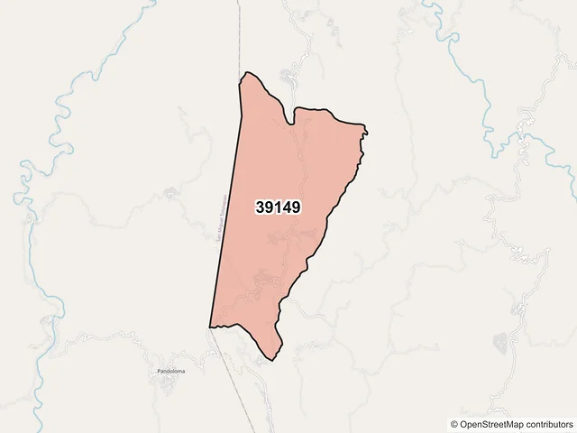 Mapa del código postal 39149, General Heliodoro Castillo, Guerrero