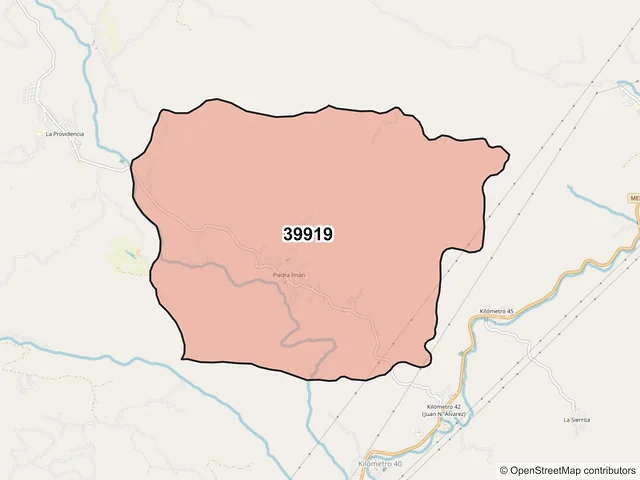 Mapa del código postal 39919, Acapulco de Juárez, Guerrero