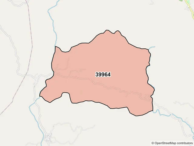 Mapa del código postal 39964, San Marcos, Guerrero