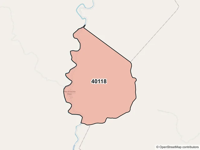 Mapa del código postal 40118, Iguala de la Independencia, Guerrero