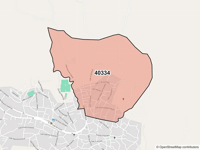 Mapa del código postal 40334, Buenavista de Cuéllar, Guerrero