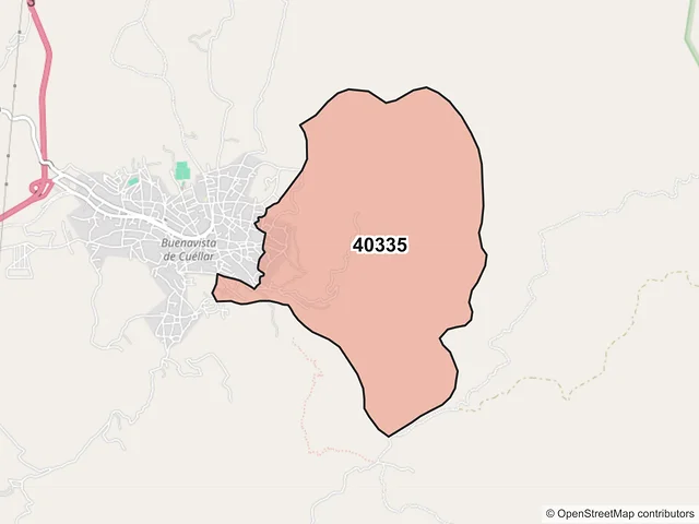 Mapa del código postal 40335, Buenavista de Cuéllar, Guerrero