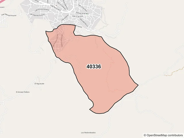 Mapa del código postal 40336, Buenavista de Cuéllar, Guerrero