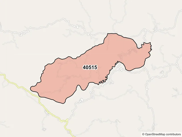 Mapa del código postal 40515, Arcelia, Guerrero