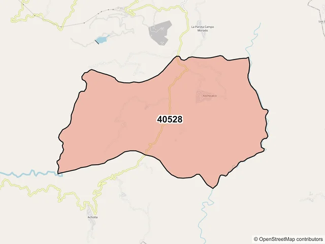Mapa del código postal 40528, Arcelia, Guerrero